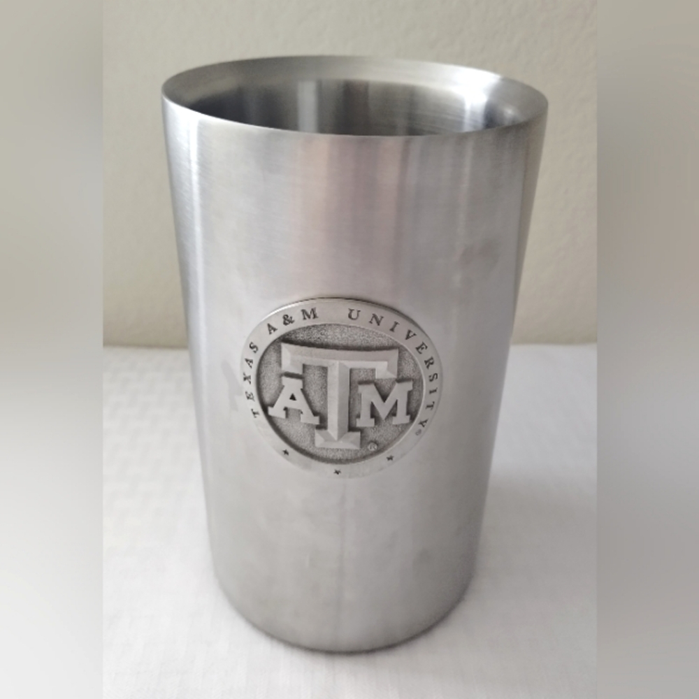 Texas A&M University Silver Gray Cup Tumbler Vase Heritage Pewter